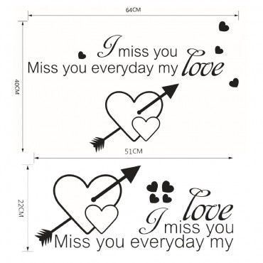 I miss you everyday my Love Wall Decal Sticker