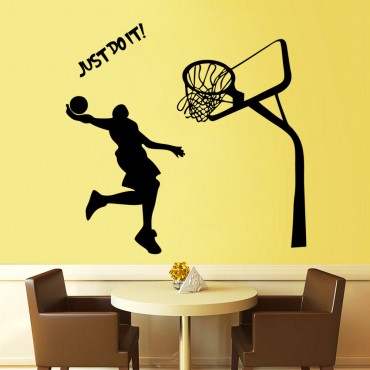 Just do it Bastetball Wall Decal Sticker