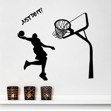 Just do it Bastetball Wall Decal Sticker