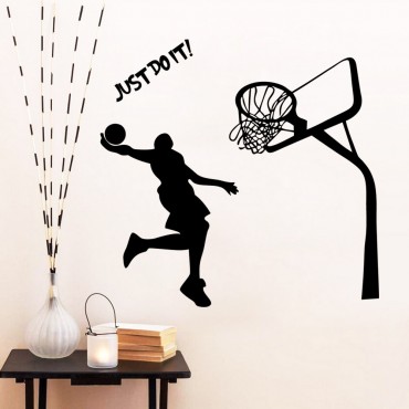 Just do it Bastetball Wall Decal Sticker