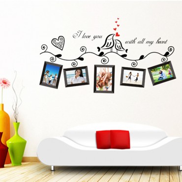 I Love you with All my Heart Photo Gallery Wall Decal Sticker