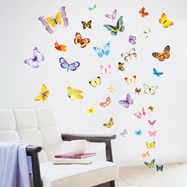 Colorful Butterfly Wall Decal Sticker