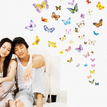 Colorful Butterfly Wall Decal Sticker