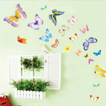 Colorful Butterfly Wall Decal Sticker