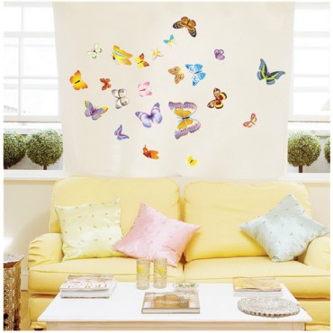 Colorful Butterfly Wall Decal Sticker