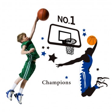 No.1 Champions Basketball Wall Decal Sticker