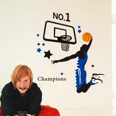 No.1 Champions Basketball Wall Decal Sticker