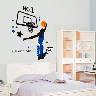 No.1 Champions Basketball Wall Decal Sticker