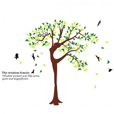 The wisdom Female Tree Wall Decal Sticker