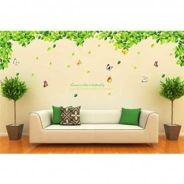 Love is like a butterlfy Tree Leaves Wall Decal Sticker