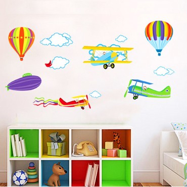 Hot Ballons and Flights Wall Decal Sticker