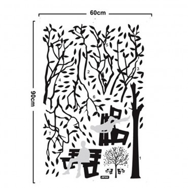 Black Tree Wall Decal Sticker JM7022