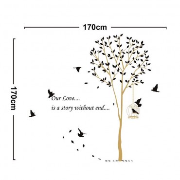 Our Love is a story without end Tree wall decal sticker