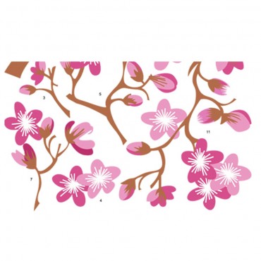 Monkey on Blossom Tree Wall Decal Sticker