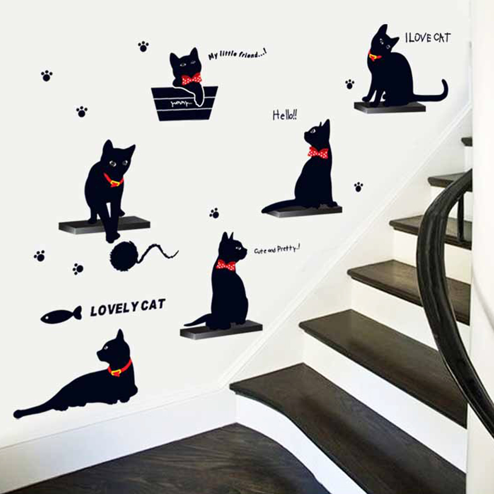 Lovely Cat Wall Decal Sticker ID843