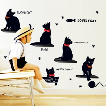 Lovely Cat Wall Decal Sticker ID843