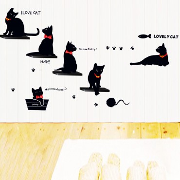 Lovely Cat Wall Decal Sticker ID843