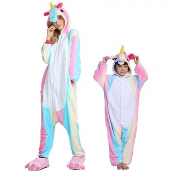 Colorful Pegasus Costume Unicorn Pajama Onesie Kigurumi Jumpsuit