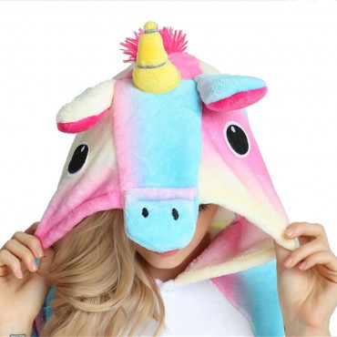 Colorful Pegasus Costume Unicorn Pajama Onesie Kigurumi Jumpsuit