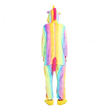 Rainbow Pegasus Costume Unicorn Pajama Onesie Kigurumi Jumpsuit