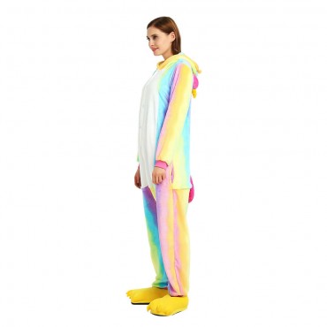 Rainbow Pegasus Costume Unicorn Pajama Onesie Kigurumi Jumpsuit