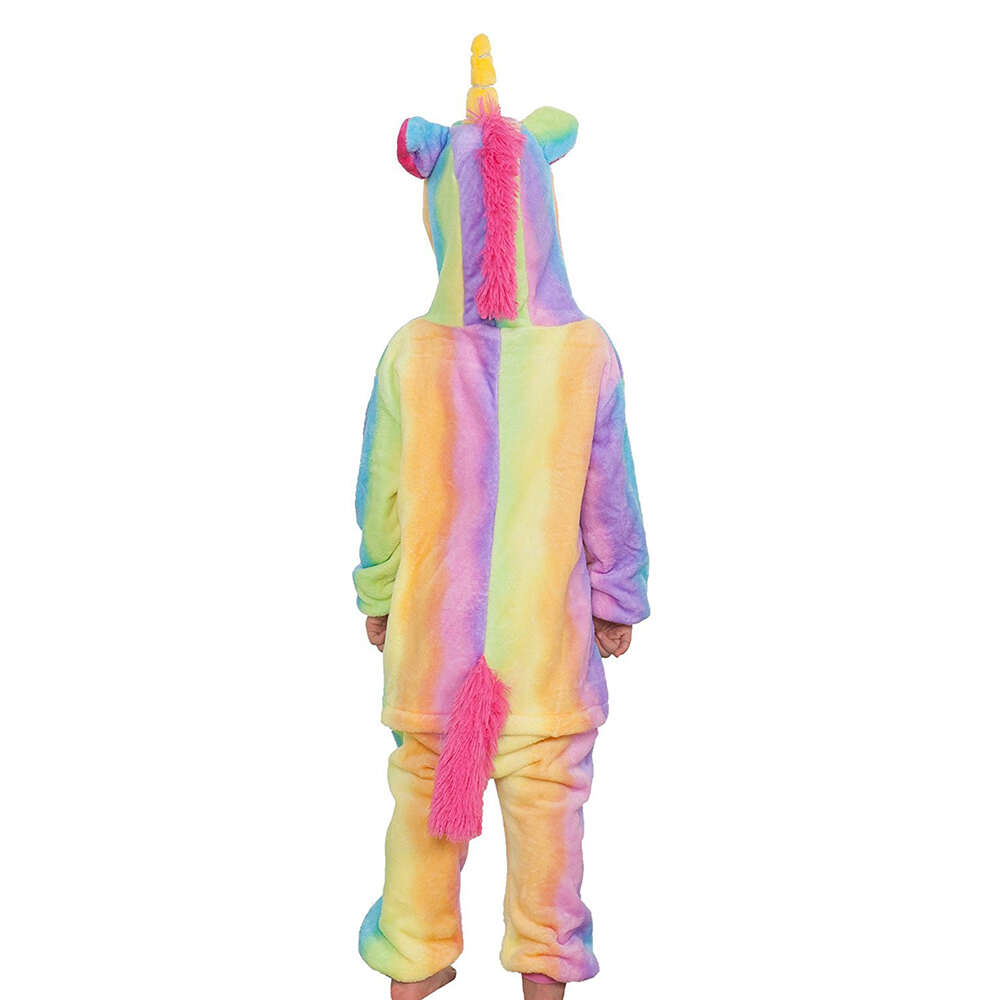 Regenboghorn Rainbow Pegasus Costume Unicorn Pajama Onesie Kigurumi ...