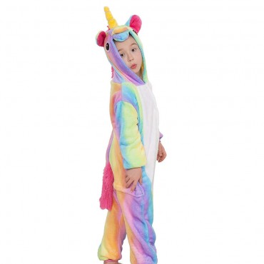 Rainbow Pegasus Costume Unicorn Pajama Onesie Kigurumi Jumpsuit