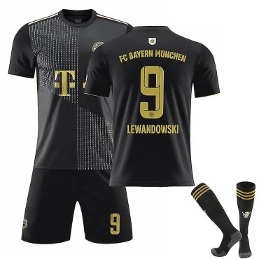 21/22 Bayern München Lewandowski Football Kits Black