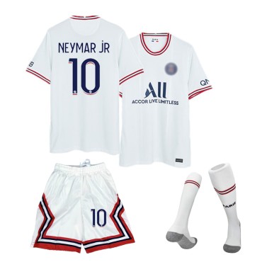 21/22 PSG Paris Saint German Neymar Football Kits 3rd White Away Game