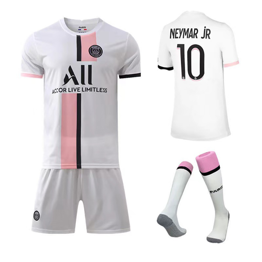 21/22 PSG Paris Saint German Neymar Football Kits White Away Game