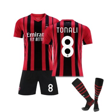 21/22 AC Milan Tonali Football Kits Home Version