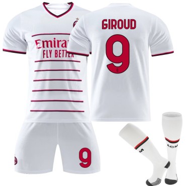 22/23 AC Milan Giroud N. 9 Away Game Kids Men Football Jersey Kits