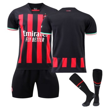 22/23 AC Milan Home Field Kids Men Football Jersey Kits