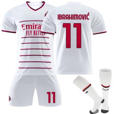 22/23 AC Milan Ibrahimovic N. 11 Away Game Kids Men Football Jersey Kits