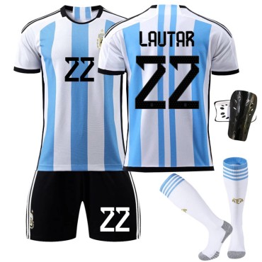 22/23 Argentina Lautar N. 22 Home Field Kids Men Football Jersey Kits