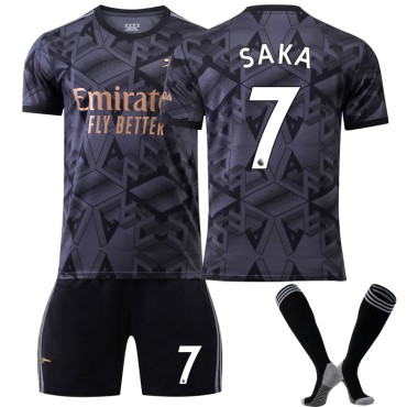 22/23 Arsenal Saka N. 7 Away Game Kids Men Football Jersey Kits