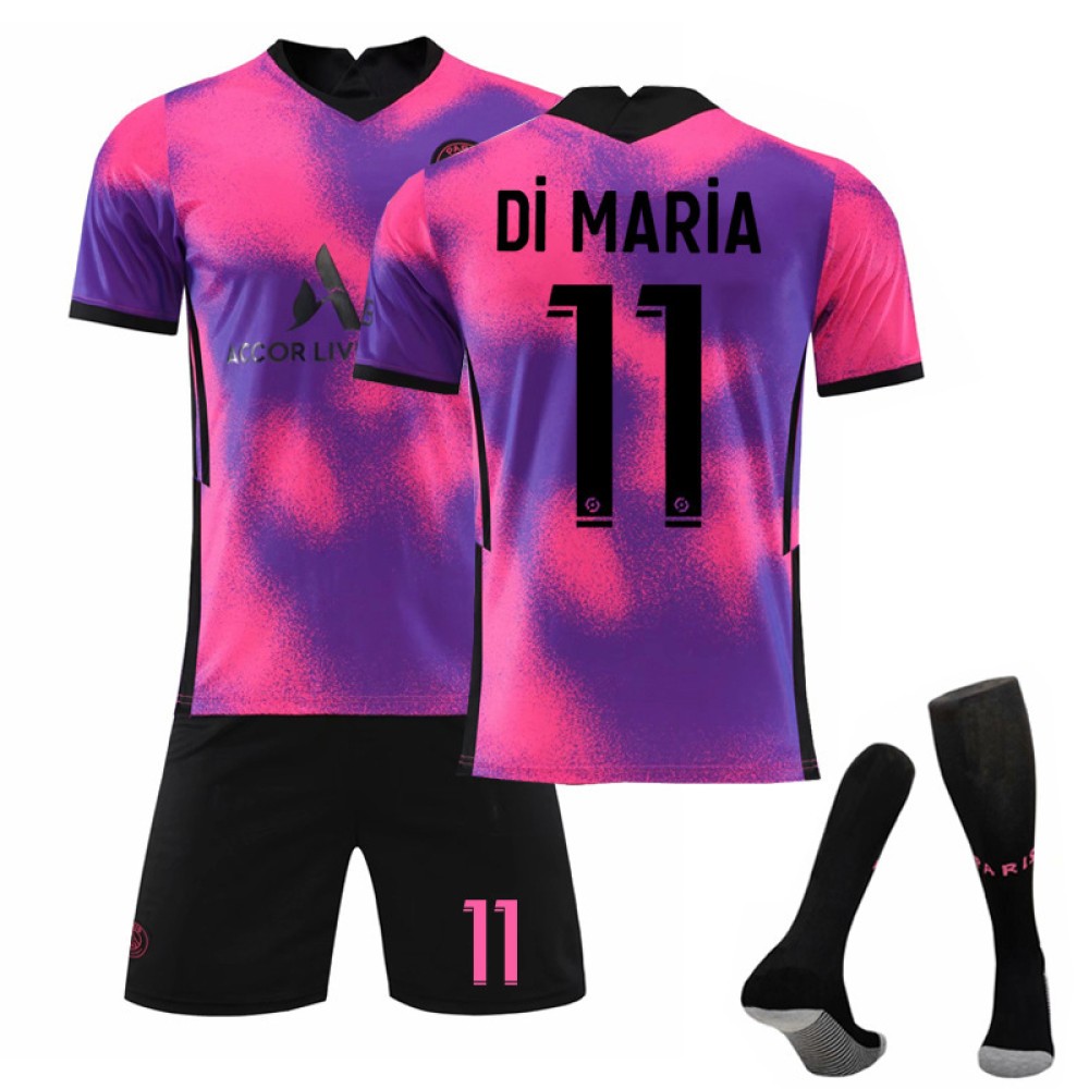 20/21 PSG Paris Saint German Di Maria N. 11 3rd Away Game Kids Men Football Jersey Kits