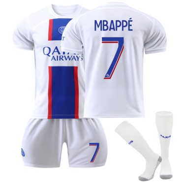 22/23 PSG Paris Saint German Mbappe N. 7 2nd Away Game Kids Men Football Jersey Kits