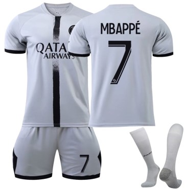 22/23 PSG Paris Saint German Mbappe N. 7 Away Game Kids Men Football Jersey Kits