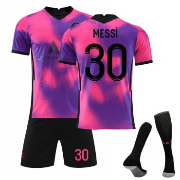 20/21 PSG Paris Saint German Messi N. 30 3rd Away Game Kids Men Football Jersey Kits