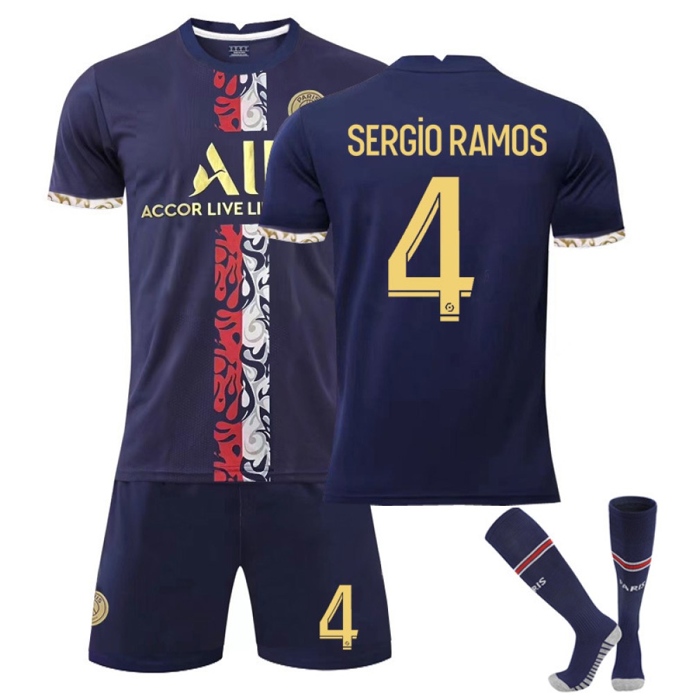 22/23 PSG Paris Saint German Ramos N. 4 Special Game Kids Men Football Jersey Kits