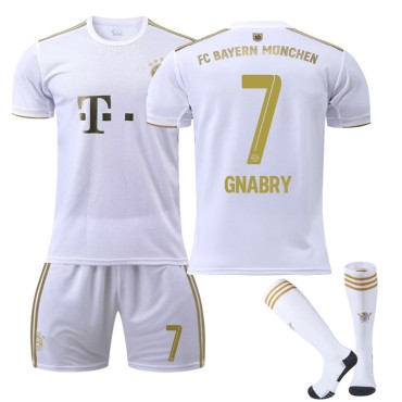 22/23 Bayern Munich Gnabry N. 7 Away Game Kids Men Football Jersey Kits