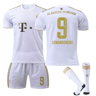 22/23 Bayern Munich Lewandowski N. 9 Away Game Kids Men Football Jersey Kits