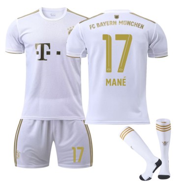 22/23 Bayern Munich Mane N. 17 Away Game Kids Men Football Jersey Kits