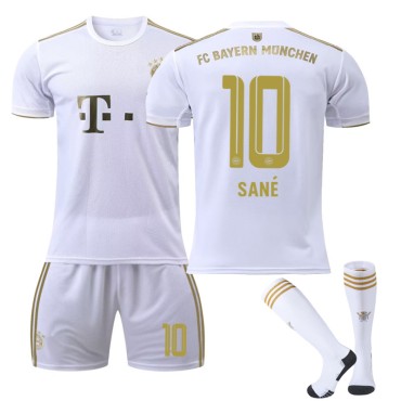 22/23 Bayern Munich Sane N. 10 Away Game Kids Men Football Jersey Kits