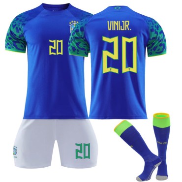 22/23 Brazil Vini.Jr N. 20 Away Game Kids Men Football Jersey Kits