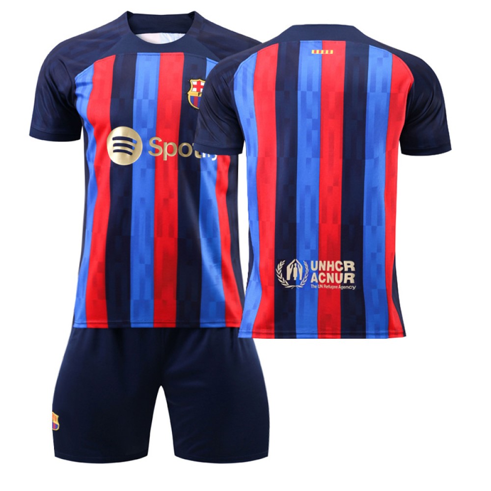 22/23 Barcelona Home Field Kids Men Football Jersey Kits