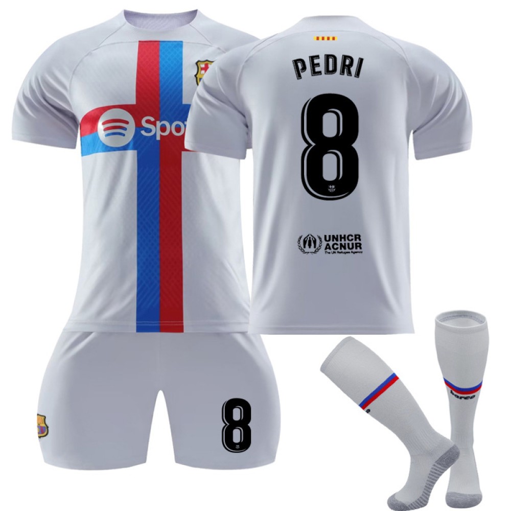 22/23 Barcelona Pedri N. 8 2nd Away Game Kids Men Football Jersey Kits