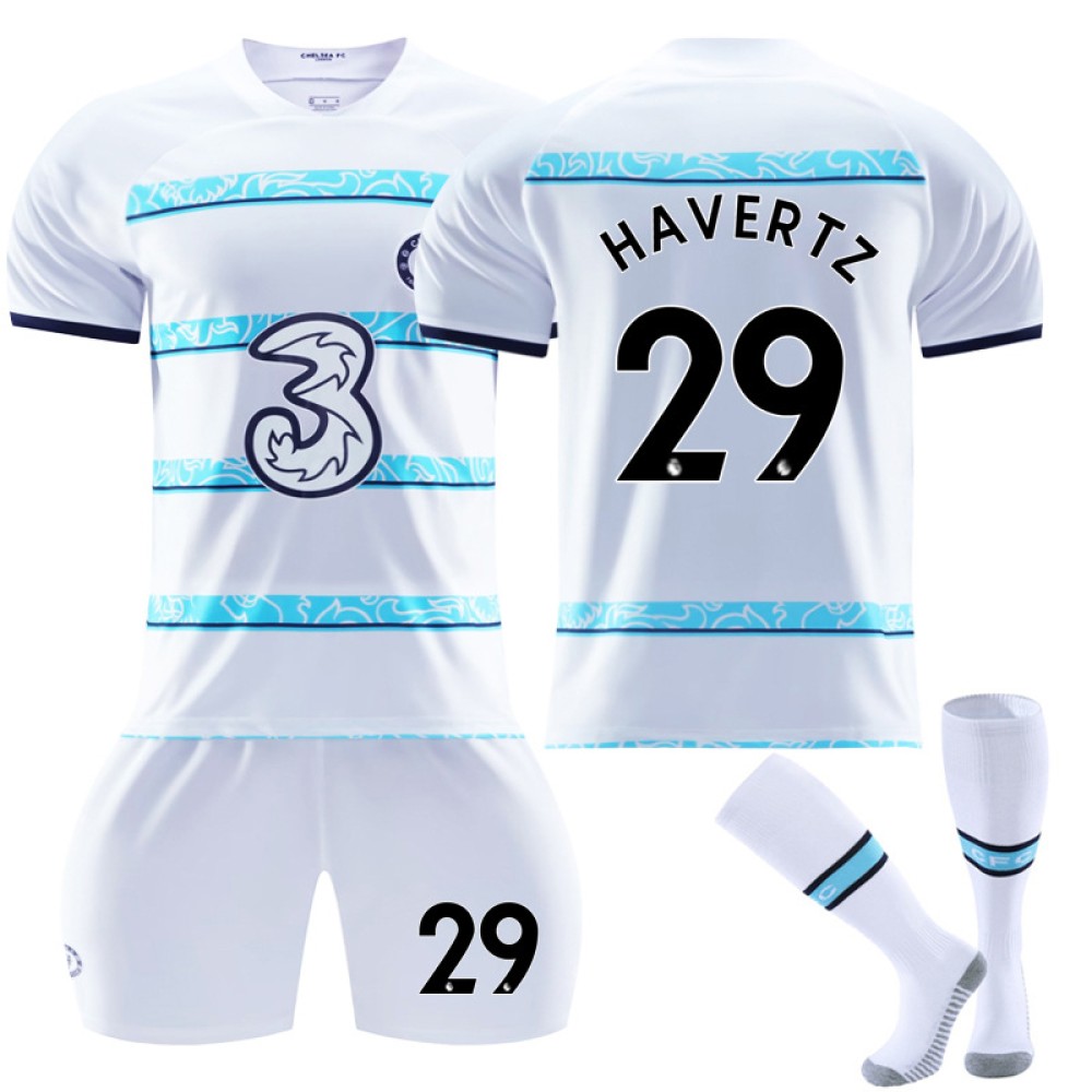 22/23 Chelsea Havertz N. 29 Away Game Kids Men Football Jersey Kits