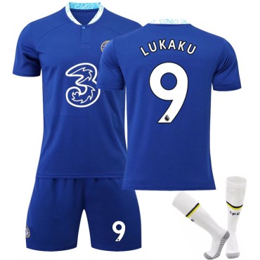 22/23 Chelsea Lukaku N. 9 Home Field Kids Men Football Jersey Kits